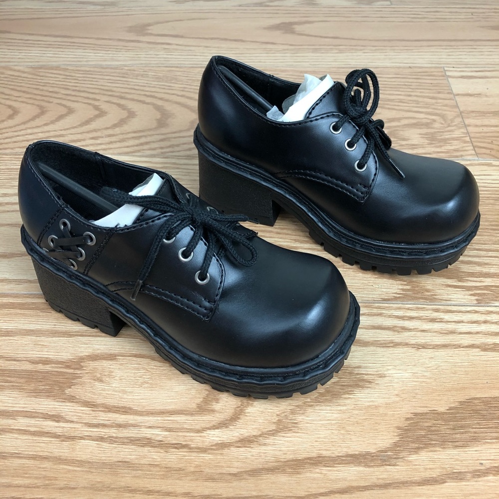 SODA Ivonne-II Black Shoe Boot w Laces - Picture 2 of 12